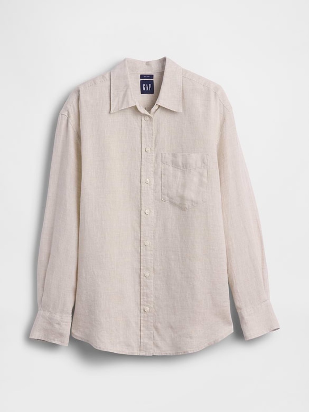 Gap 100% Linen Oversized Shirt size Large Color
Flax beige - Picture 5 of 11